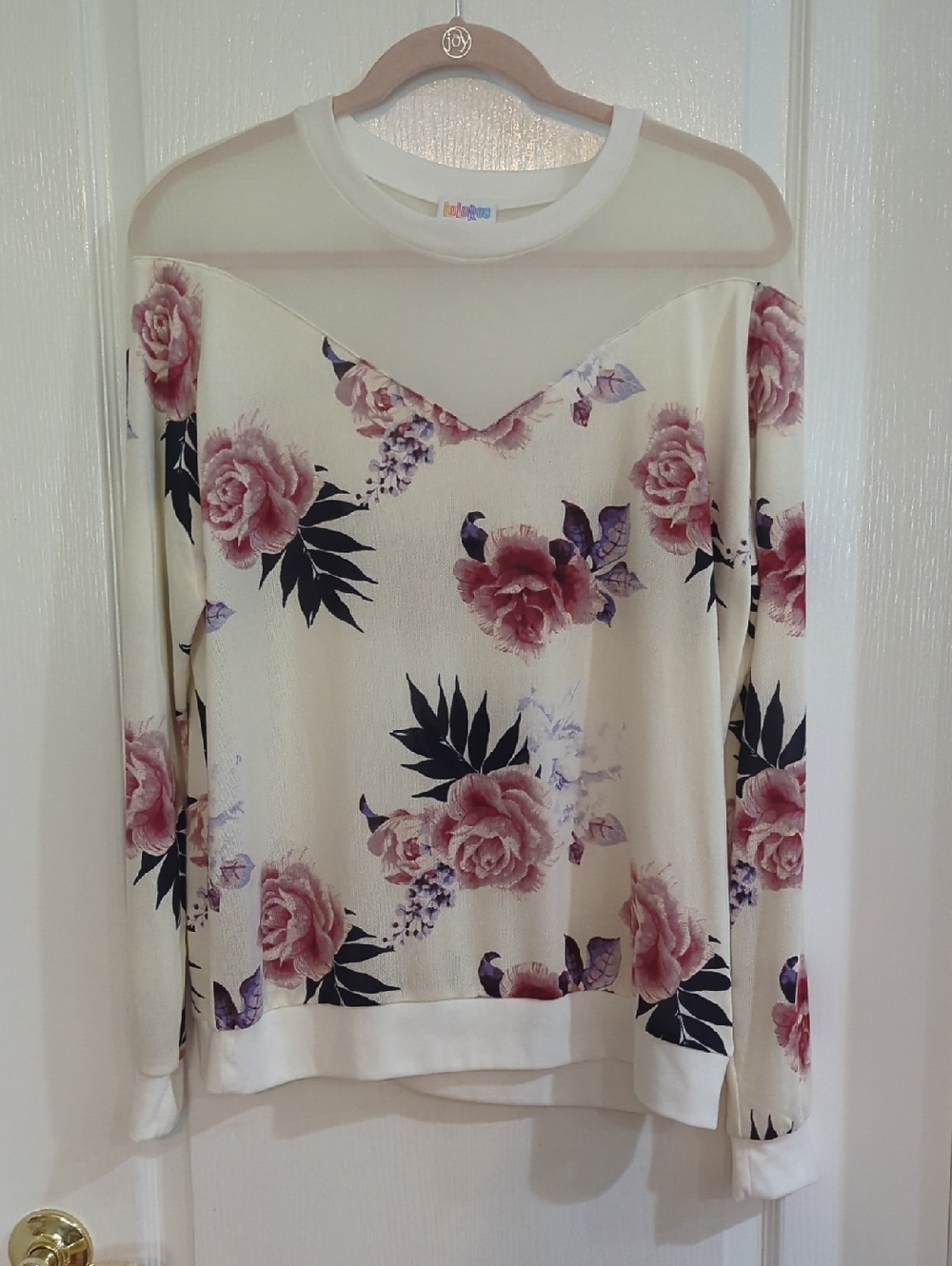 LuLaRoe Lizzy Top Sz L NWOT